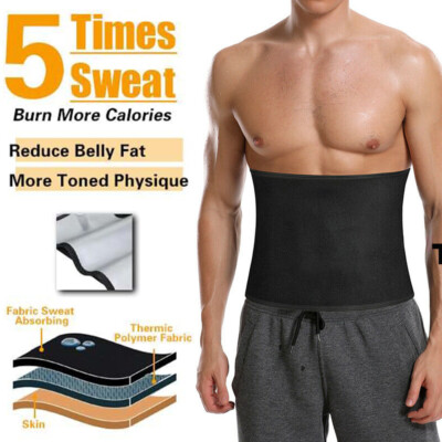 Exercise Hot Waist Tummy Trimmer Slim Band Body Shaper Sweat Belt Fat Burn Wrap-image