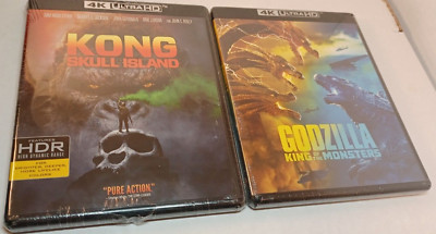 Kong Skull Island + Godzilla King of Monsters (4KUHD) NEW (Sealed)-Box Shipping-image
