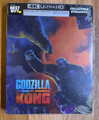 Godzilla vs. Kong Steelbook 4K + Blu-ray + Digital Best Buy New Sealed-image