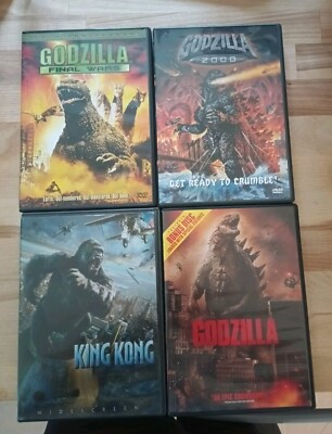 Lot Of 3 Godzilla DVDs - Final Wars/ 2000/Godzilla- Bonus King Kong DVD-image