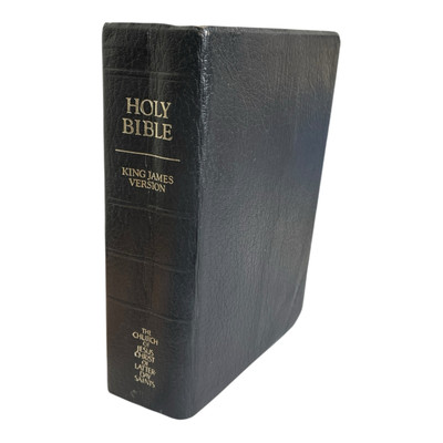 The Holy Bible Large Print Black Leather LDS Mormon KJV JST 1979 Great Condition-image