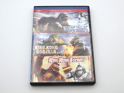 TRIPLE FEATURE DVD King Kong + King Kong vs Godzilla + King Kong Escapes Movies-image