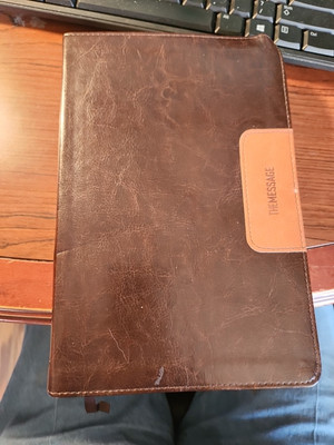 Message Bible - Slimline Edition - Contemporary  Language Tan/Brown Leatherlook-image