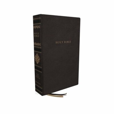 KJV, Personal Size Reference Bible, Sovereign Collection, Genuine Leather, Black-image