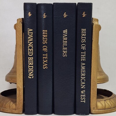 Lot of 4 Roger Tory Peterson Field Guides Leather, Birds of Texas, Warblers, +2-image