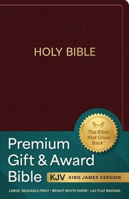 KJV Holy Bible: Premium Gift and Award Bible, Burgundy Imitation Leather: King J-image