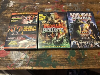 Godzilla Vs Biollante/Godzilla vs mothra/godzilla vs king kong DVD Lot-image