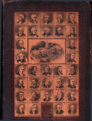 Vintage 1956 Brown Executive Record and Travel Guide BOOK with box unused-image