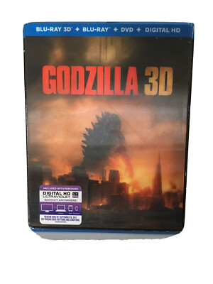 Godzilla 3D (Blu-Ray 3D + Blu-Ray+DVD, 2017, 3D) Slipcover! New! Factory Sealed!-image