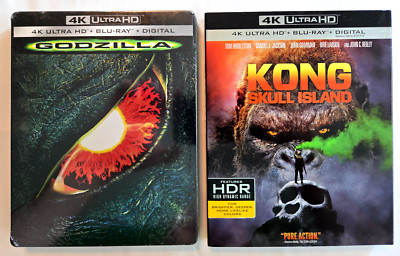 Godzilla (1998) 4K STEELBOOK / Kong: Skull Island 4K+Blu-ray+Slip Cover-image