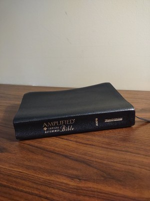 Amplified 1987 Topical Reference Bible Black Bonded Leather AMP Zondervan-image