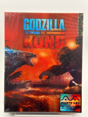 Godzilla Vs Kong Manta Lab Single Lenticular 4K UHD Blu-ray Steelbook Brand New!-image