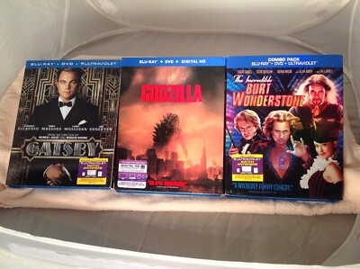 Lot 3 Blu-Ray- The Great Gatsby, Godzilla, The Incredible Burt Wonderstone-image