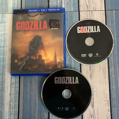 Godzilla 2D Blu-ray and DVD ONLY ,2014,2-Disc Set (missing 3D Blu-ray Lenticular-image