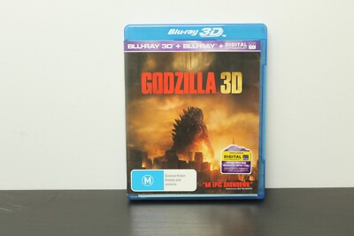 GODZILLA 2D & 3D (2014) Blu-Ray BRYAN CRANSTON - FAST - FREEPOST🍿✅✅✅-image