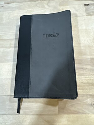 The Message Bible Peterson Two-Tone Tan & Brown Leather-Look 2018 NavPress-image