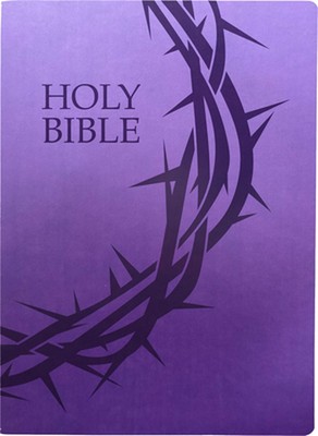 Kjver Holy Bible, Crown of Thorns Design, Large Print, Royal Purple Ultrasoft: (-image