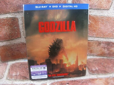 GODZILLA (2014) Blu-Ray / DVD w/ Slipcover - Used-image