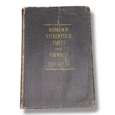Handbook Of Mathematical Tables & Formulas - Burington Rare 1946 Antique Vintage-image