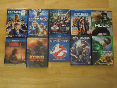DVD And Blu-ray Lot 10 Comic Book Heroes,Monster,Ghost Movies-image