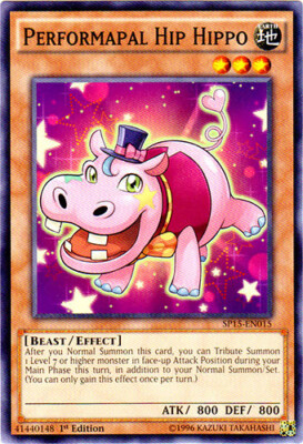 Performapal Hip Hippo - SP15-EN015 - Common - 1st Edition NM YuGiOh!  Star Pack -image