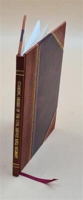Standing Orders Of The Civil Service Rifle Regiment : (As Adopte [Leather Bound]-image