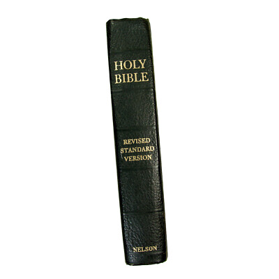 Holy Bible Revised Standard Version w/ Maps Nelson 1952 Black Faux Leather Cover-image
