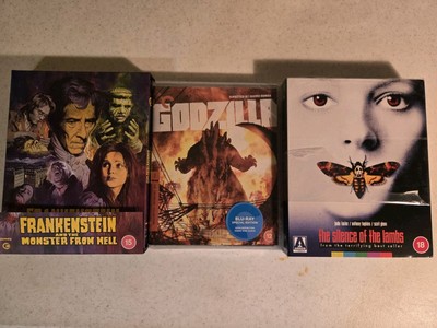 3 region B blu-rays-Frankenstein & Monster from Hell, Godzilla, Silence of Lambs-image