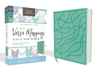 NIV, Verse Mapping Bible for Girls, Leathersoft, Teal, Comfort Print: Gathering -image