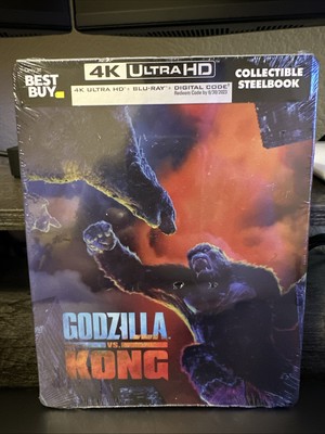 Godzilla Vs Kong 4k + Bluray + Digital Steelbook Brand New-image
