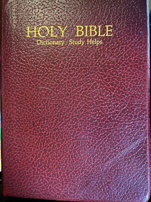 Holy Bible Red Letter Edition King James Version Vintage 1979 Holman - Burgundy-image