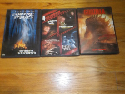 A Nightmare on Elm street part 5-8 / Campfire Stories / Godzilla DVD LOT-image