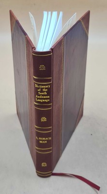Dictionary of the South Andaman language. 1923 [Leather Bound]-image
