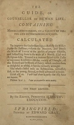 GUIDE OR COUNSELLOR OF HUMAN LIFE Containing Miscellaneous Pieces on Variety-image