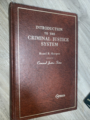 Vintage Introduction to the Criminal Justice System Leatherbound Book 1972 West-image