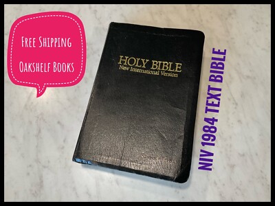 NIV Large Print Reference Bible 1986 Black Imitation Leather 1984-image