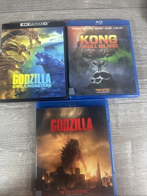Godzillla (2014) / Kong Skull Island /Godzilla King of Monsters Blu Ray Lot Of 3-image