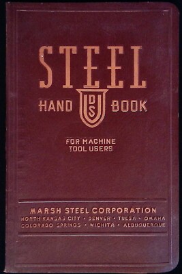 Republic Steel Handbook for Machine Tool Users Published by Marsh Steel 1951-image