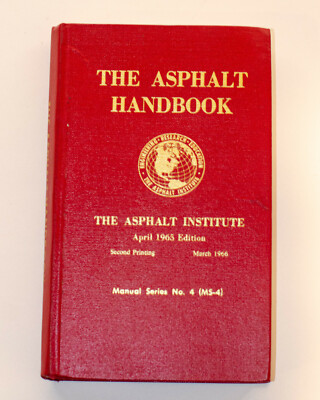 The Asphalt Handbook Manual Series No. 4 2nd Printing of 1965 Edition-image