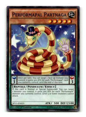 Performapal Partnaga - SP15-EN025 1st Edition Shatterfoil Rare - YuGiOh-LP-image