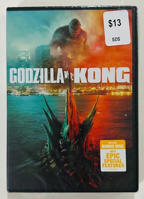 GODZILLA VS KONG FACTORY SEALED STANDARD DVD & BONUS DISC-image