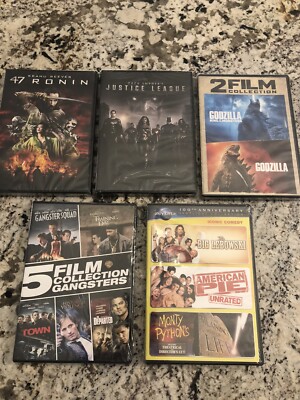 Lot 12 Movies  SEALED Assorted DVD Justice League, Godzilla, 47 Ronin, And More-image
