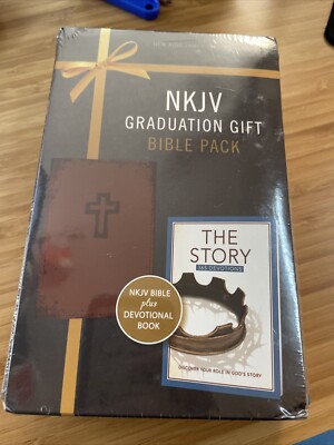 NKJV Graduation Gift Bible Pack for Him Brown BRAND NEW in Shrink Wrap!!!!-image