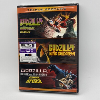 Godzilla Battle for Earth Vs Mothra King Ghidorah DVD Triple Feature SEALED NOS-image