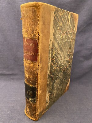 1858 Laws of the General Assembly Commonwealth of Pennsylvania Leather Law Book-image