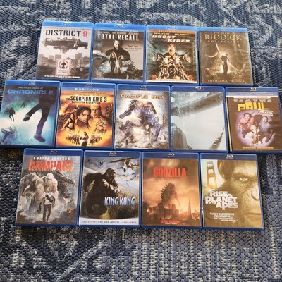 13 Action Adventure Movies Bluray District 9 King Kong Godzilla Riddick Ghost Ri-image