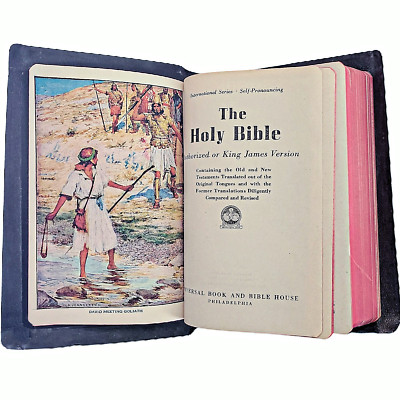 Universal Leather Holy Bible John C Winston International Self Pronouncing 1947-image