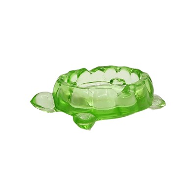Turtle Ashtray Key Lime Glass Glows Westmoreland Moulds By Wilkerson For Rosso-image