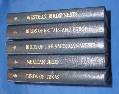 Set of 5 Excellent Easton Press ~ Roger Tory Peterson Field Guides ~ Birds-image