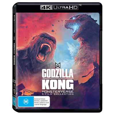 MonsterVerse 5-Film Collection Godzilla Kong (4K UHD Blu-Ray) NEW-image